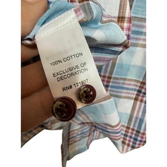 Johnnie-O Plaid Breda Button Down in Antigua NWT Sz. XXL - Picture 7 of 8